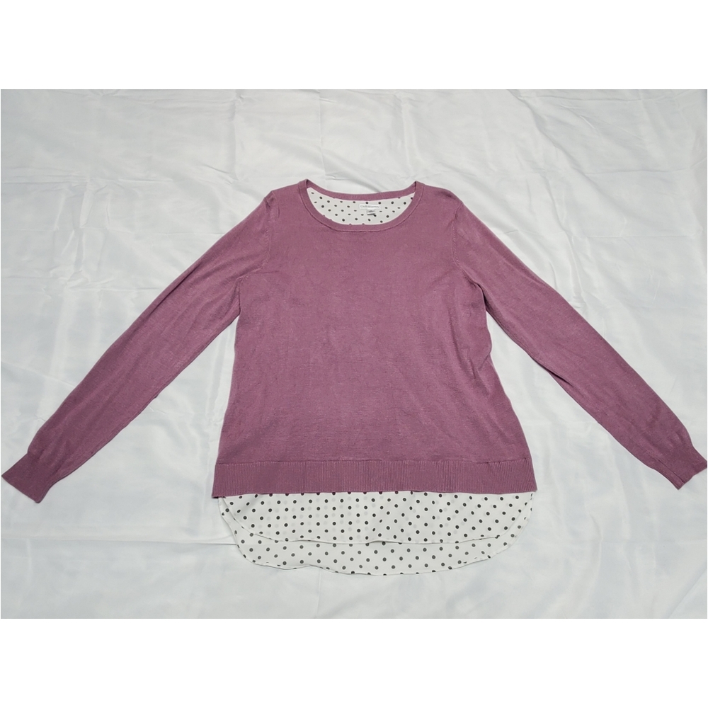 Croft & barrow long sleeves sweater polka-dot